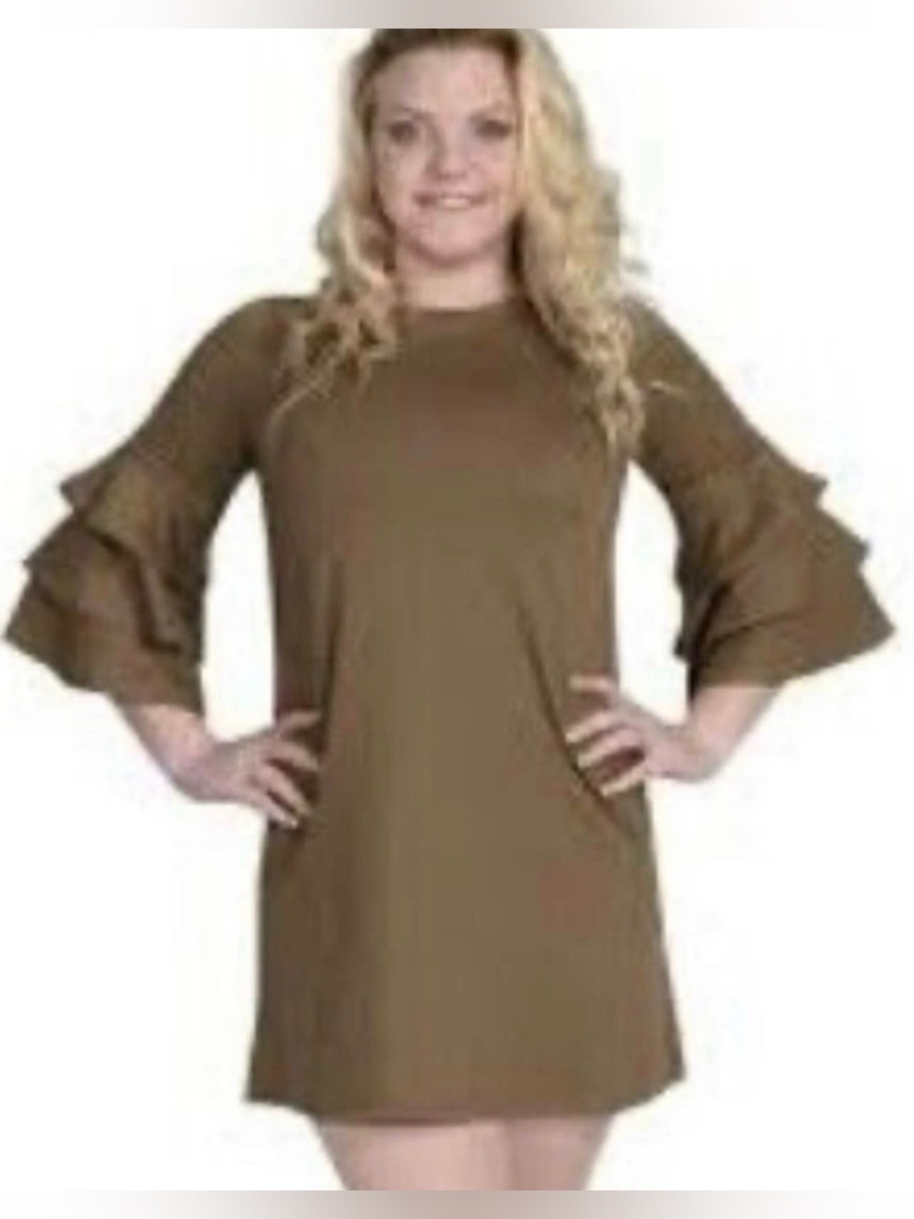 Size small- simply southern tiered dress - ruffle sleeve-great condition - Picture 2 of 4